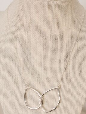 Chloe Silver Interlocking Teardrop Necklace